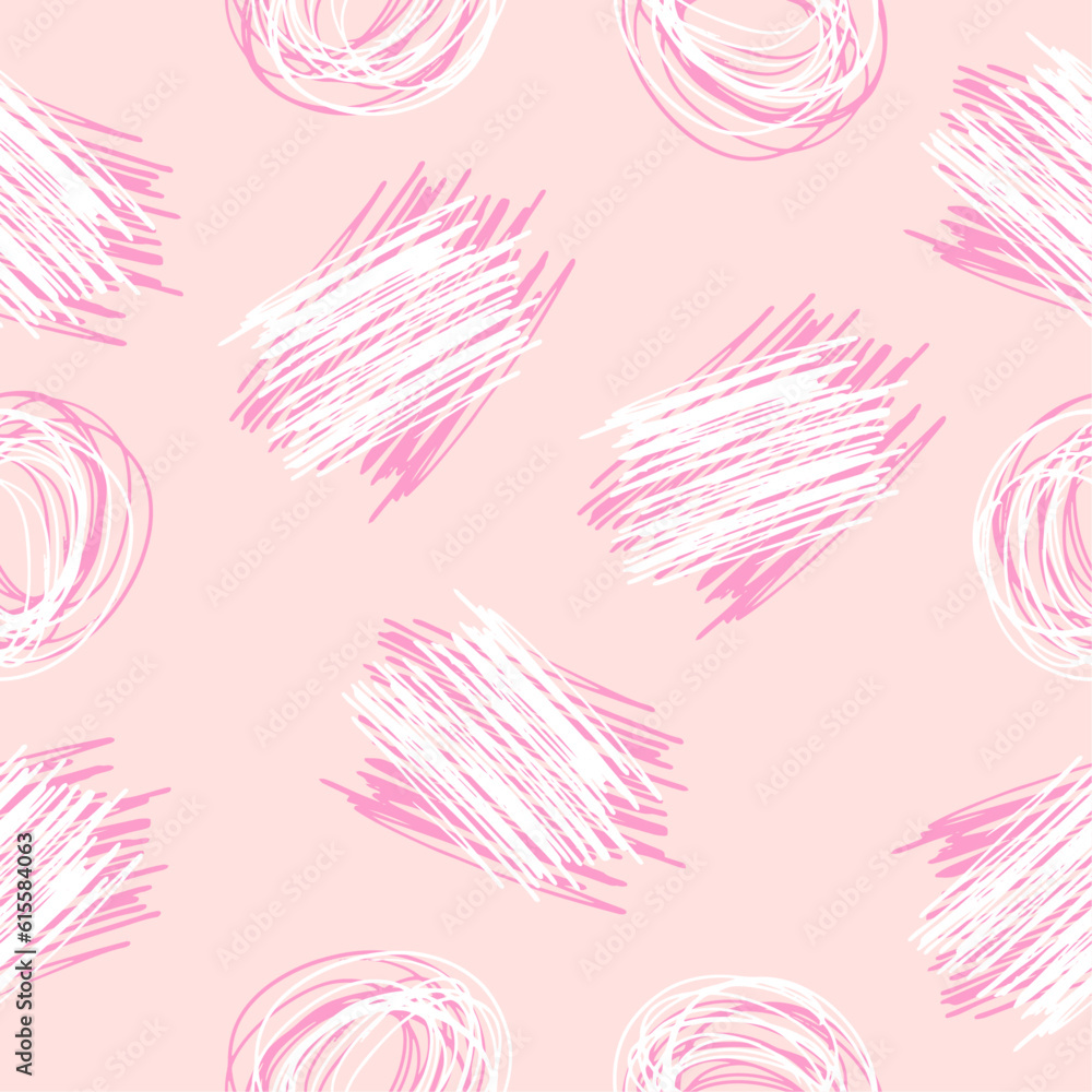seamless pattern with pink and white abstract scribble doodle elements. Vector illustration. seamless pattern with pink and white abstract scribble doodle elements. Vector illustration.