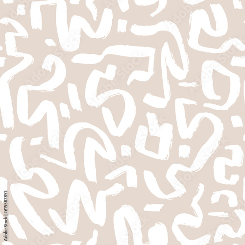 Marker drawn scribble abstract seamless pattern. Childish drawing. Hand draws calligraphy swirls for background. Curly brush strokes, marker scrawls as graphic design wallpaper.