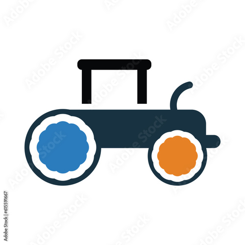 Farm Machinery, Tractor, Wheeled tractor, Agriculture, Farm, Work tractor icon