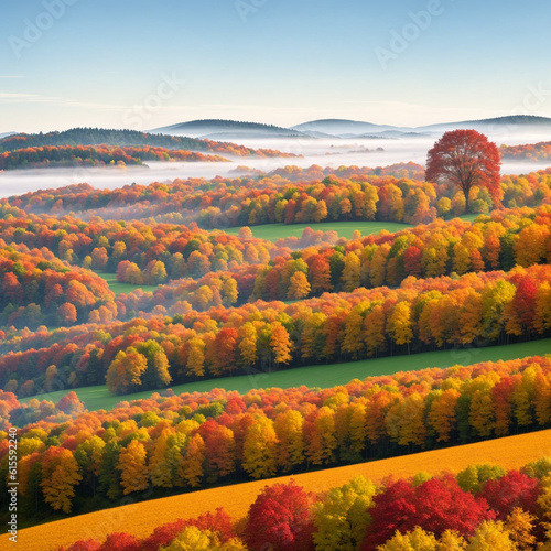 Autumn landscape. AI Generated