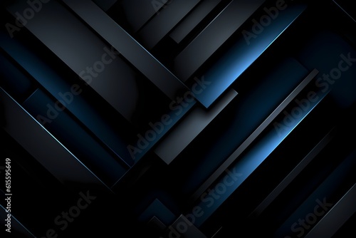 Amoled wallpaper pure black and blue. Generative AI.