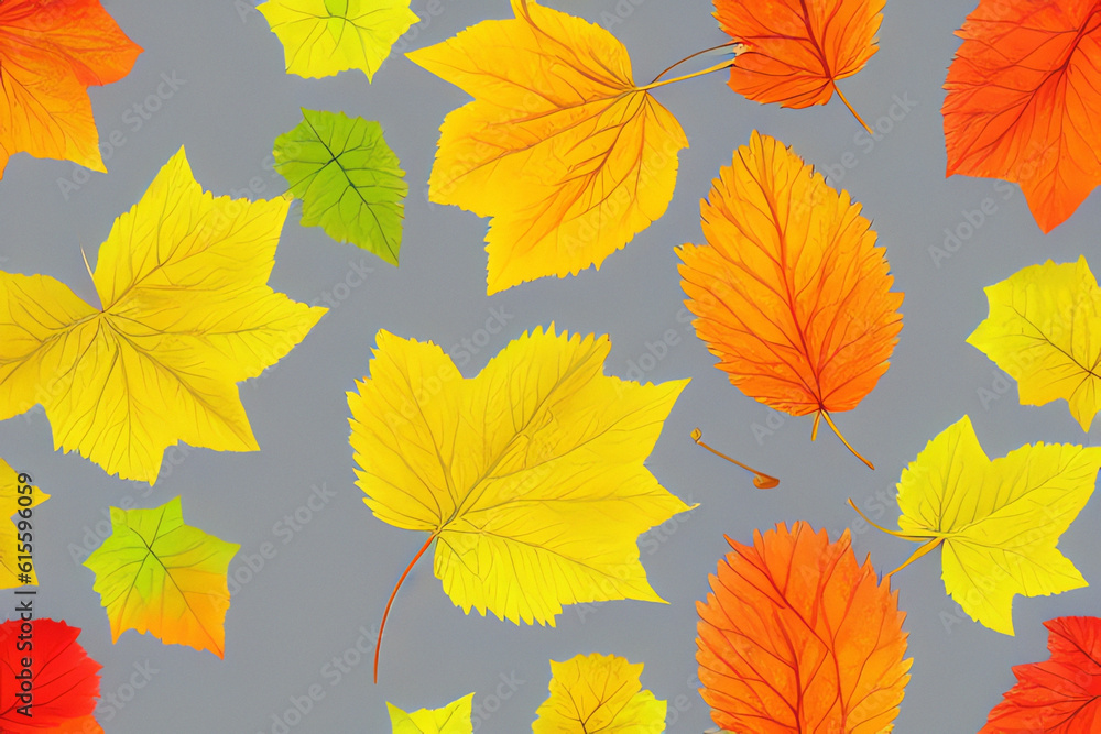 Fototapeta premium autumn leaves seamless pattern
