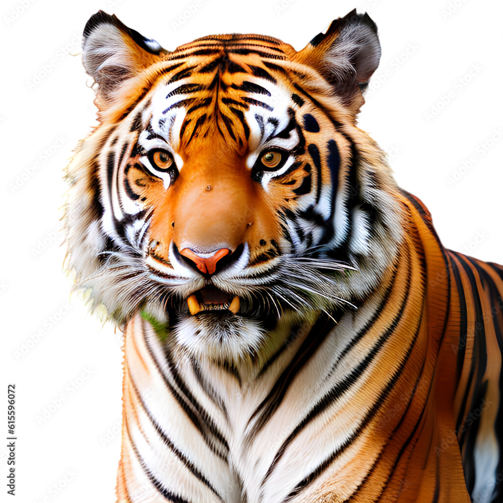 Fototapeta premium tiger head isolated png