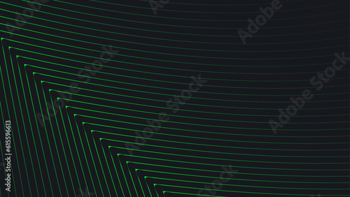 Obraz na płótnie Abstract motion wave lines vector background in green w salonie