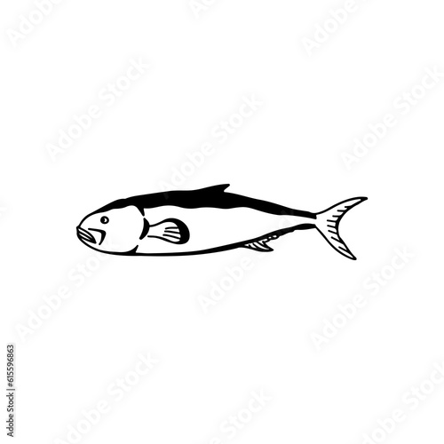 vector illustration of sea fish