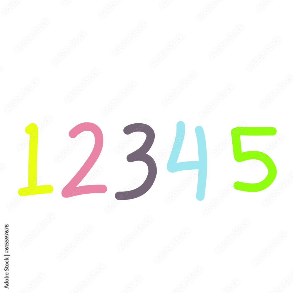 Doodle School Numbers 12345 Doodle School Numbers 12345