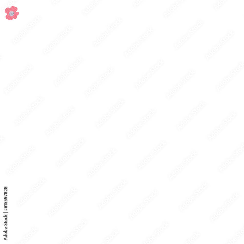 Bright pink flowers clipart isolated Bright pink flowers clipart isolated