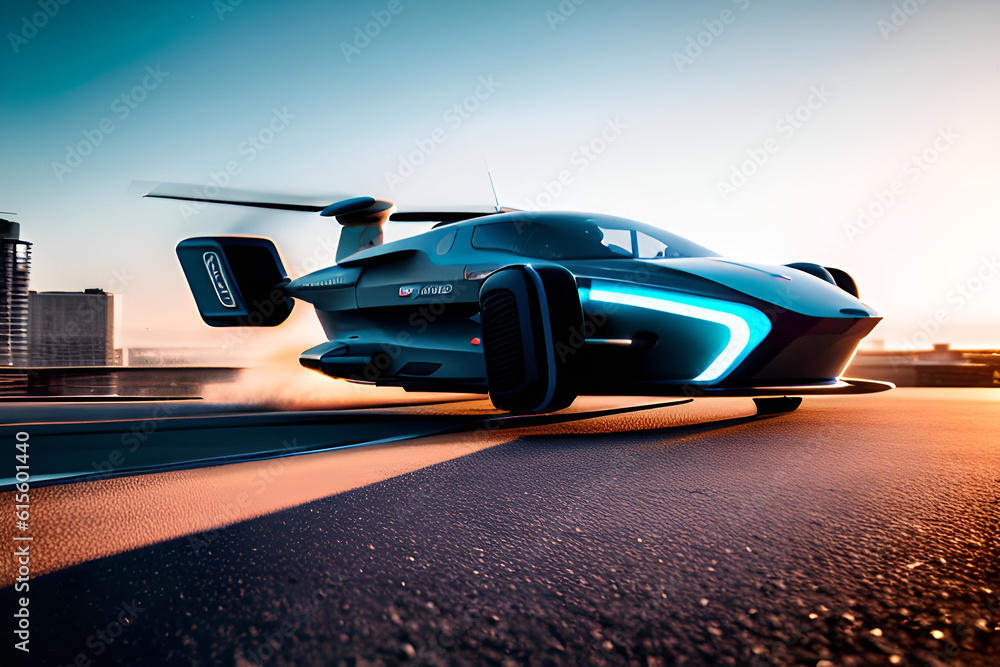 Flying car concept. Flying car concept.