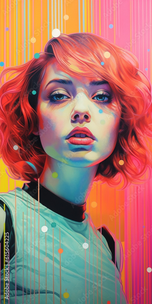 Obraz premium pop art portrait of a woman