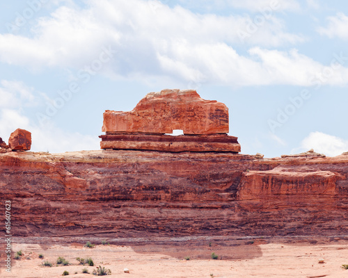 Wooden Shoe Arch in the Needles district of Canyonlands National Park near Moab Utah. 