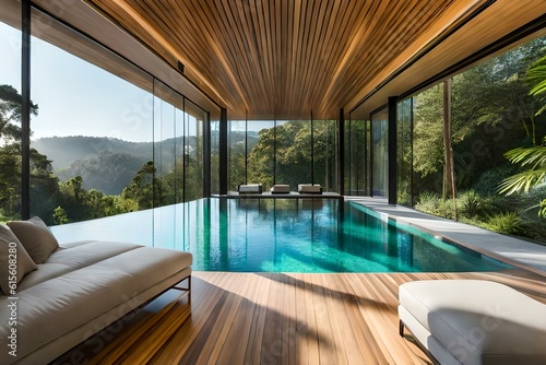 Dive into Elegance: AI-Created Interior Designs Showcasing Enchanting Swimming Pools © Ghulam