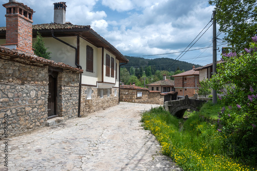 Street and old houses in Koprivshtitsa  Bulgaria