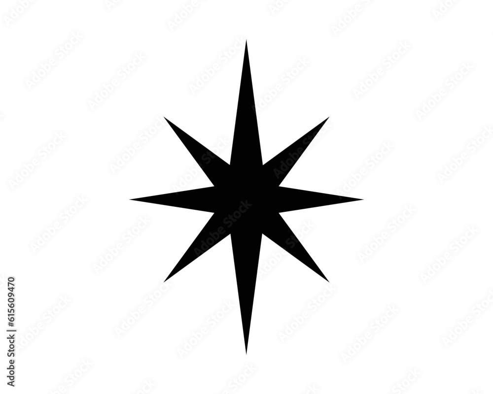 Vector sparkle icon. Single star, shine symbol, illustration. Vector sparkle icon. Single star, shine symbol, illustration.
