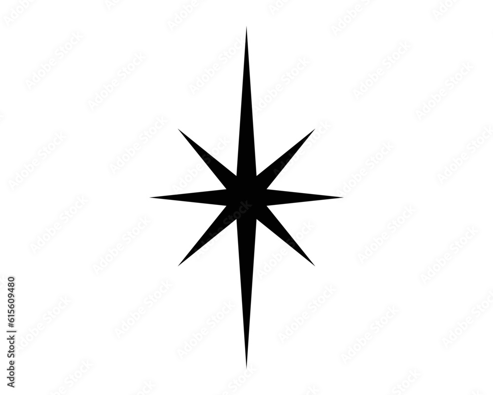 Vector sparkle icon. Single star, shine symbol, illustration. Vector sparkle icon. Single star, shine symbol, illustration.