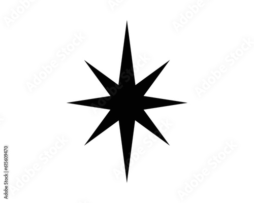Vector sparkle icon. Single star  shine symbol  illustration.