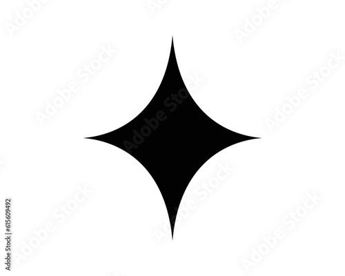 Vector sparkle icon. Single star, shine symbol, illustration.