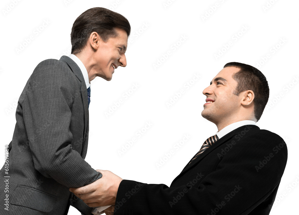Two Businessman Shaking Hands, Isolated Two Businessman Shaking Hands, Isolated