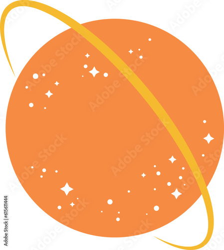 Planet in space galaxy icon vector illustration.