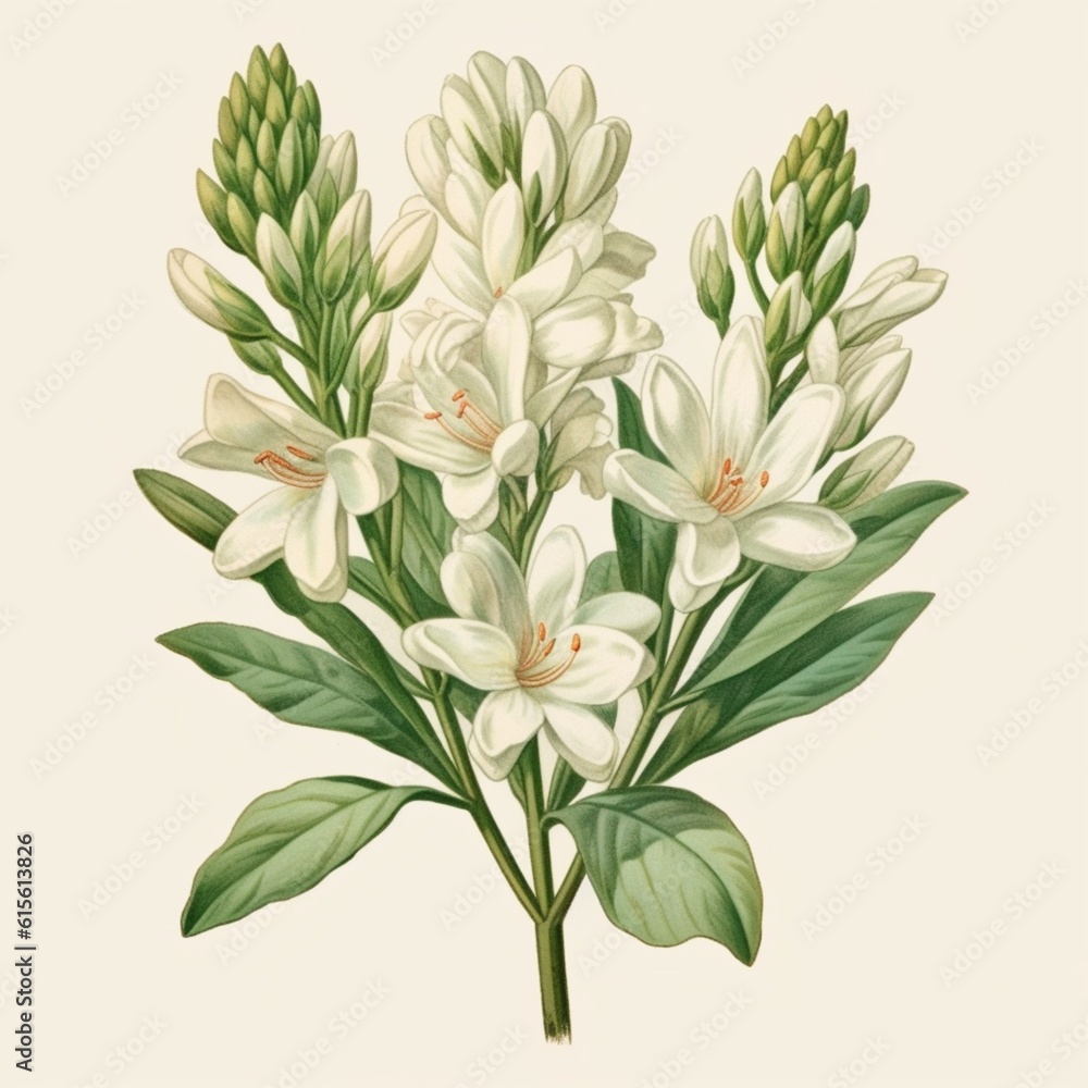 botanical on white background illustration