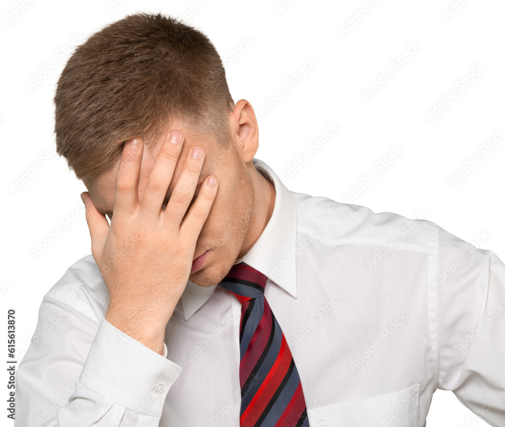 Portrait of a Worried , Desperate Businessman Portrait of a Worried , Desperate Businessman