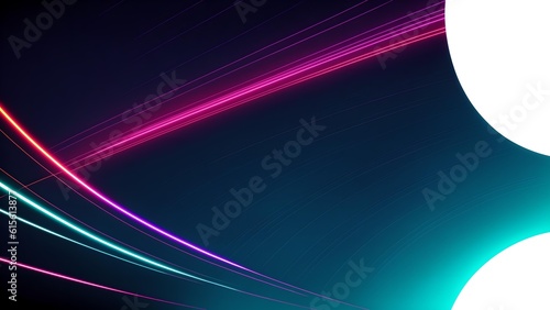 Fototapeta Naklejka Na Ścianę i Meble -  Photo of a neon abstract background with colorful lines and geometric shapes