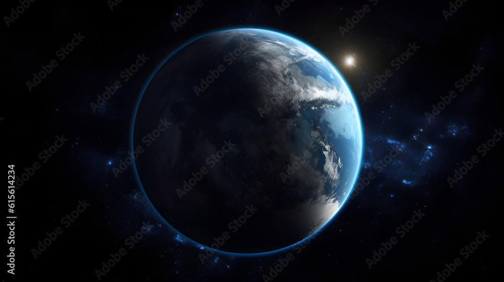 宇宙から見た地球の壮大な景観 No.015 | A Majestic View of Earth from Space Generative AI - obrazy, fototapety, plakaty 