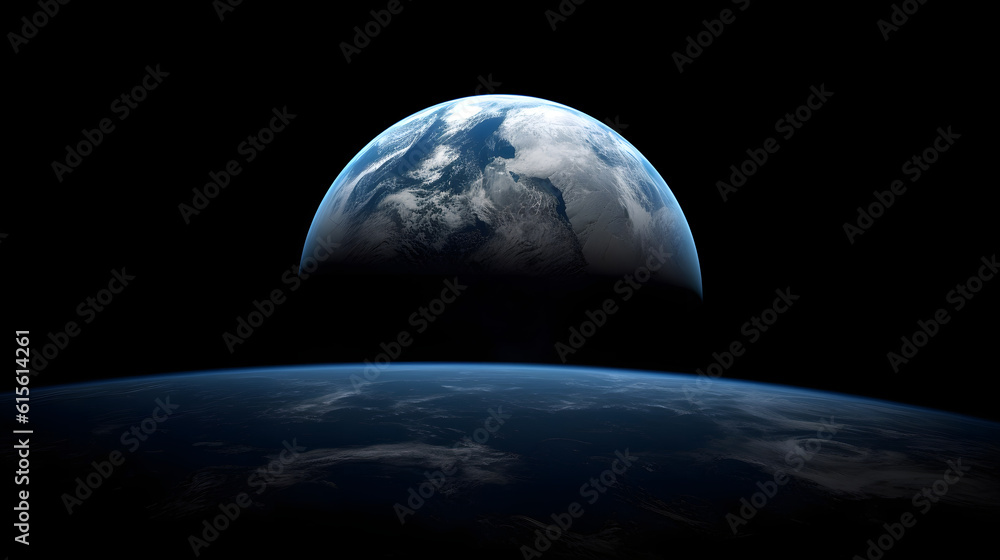 宇宙から見た地球の壮大な景観 No.019 | A Majestic View of Earth from Space Generative AI - obrazy, fototapety, plakaty 