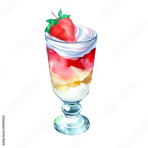 Beautiful illustration of cocktail fruit, summer concept vector isolated in white background.