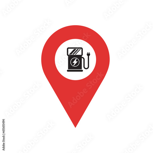 Electric car charge station map pin Free Download Electric car charge station map pin - GFXLoad