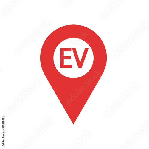 Electric car charge station map pin