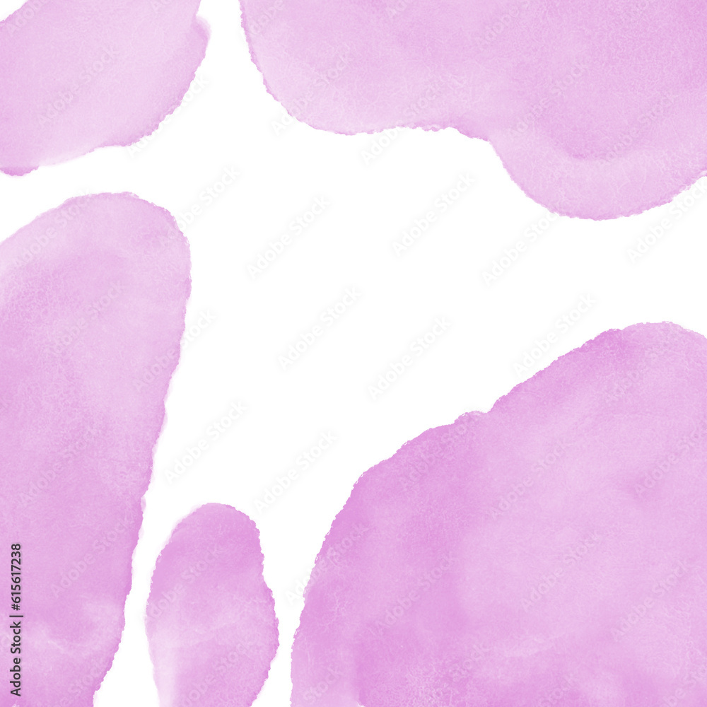 Fototapeta premium Pink Watercolor Framed Corner Background