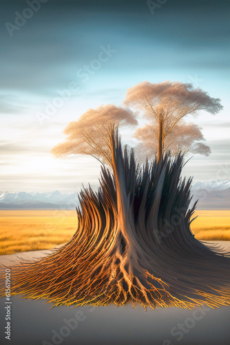 Artificially generated fantasy tree