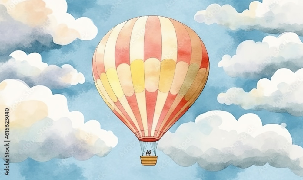 Fototapeta premium hot air balloon in sky