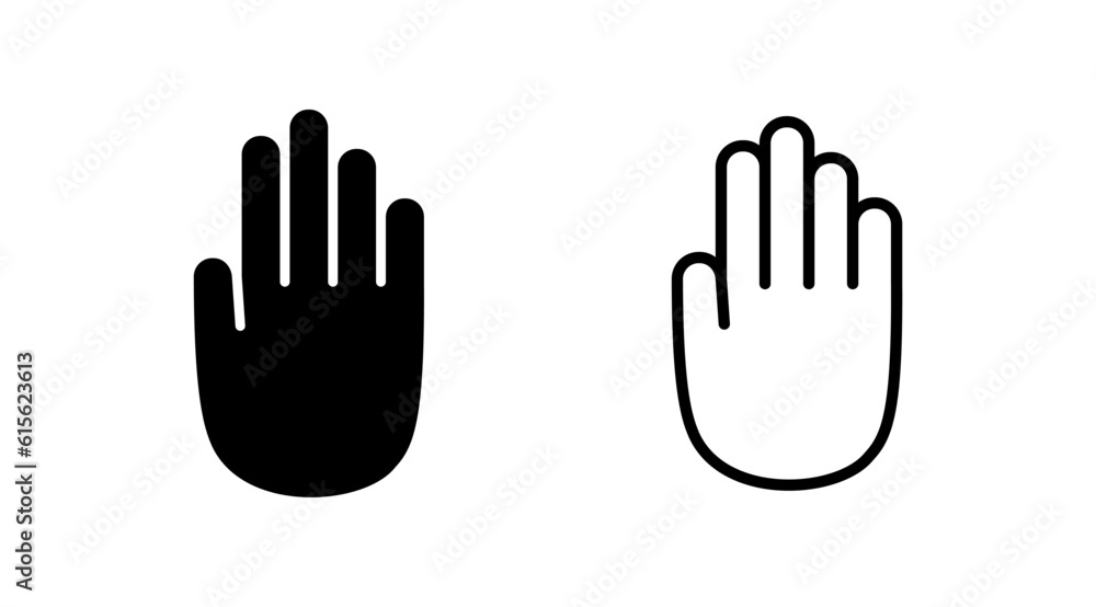 Hand icon vector. hand symbols. palm Hand icon vector. hand symbols. palm