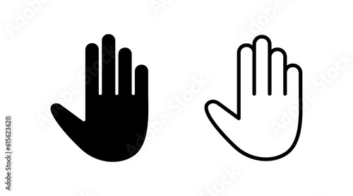 Hand icon vector. hand symbols. palm