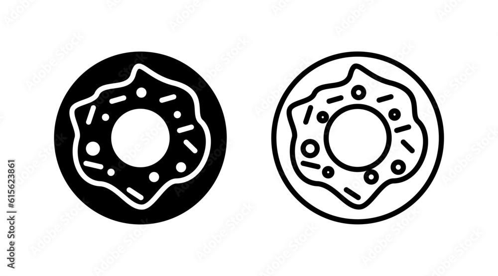 Fototapeta premium Donut icon vector. doughnut icon. donut logo