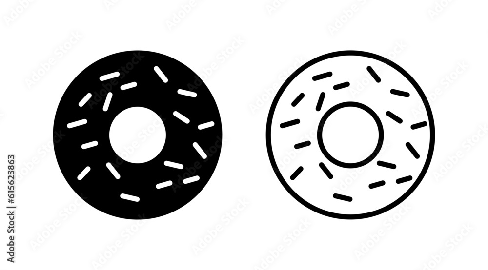 Fototapeta premium Donut icon vector. doughnut icon. donut logo