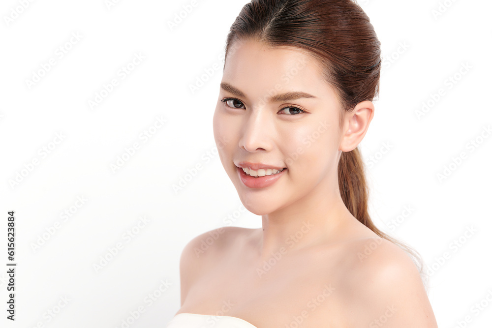 Beautiful young asian woman with clean fresh skin on white background, Face care, Facial treatment, Cosmetology, beauty and spa, Asian women portrait. Beautiful young asian woman with clean fresh skin on white background, Face care, Facial treatment, Cosmetology, beauty and spa, Asian women portrait.