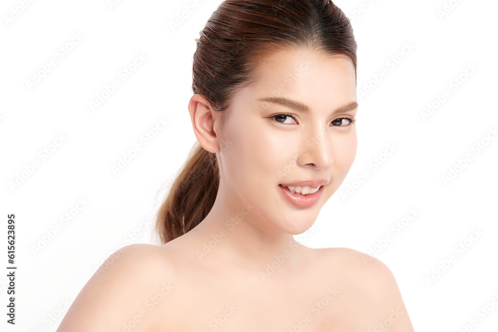 Beautiful young asian woman with clean fresh skin on white background, Face care, Facial treatment, Cosmetology, beauty and spa, Asian women portrait. Beautiful young asian woman with clean fresh skin on white background, Face care, Facial treatment, Cosmetology, beauty and spa, Asian women portrait.