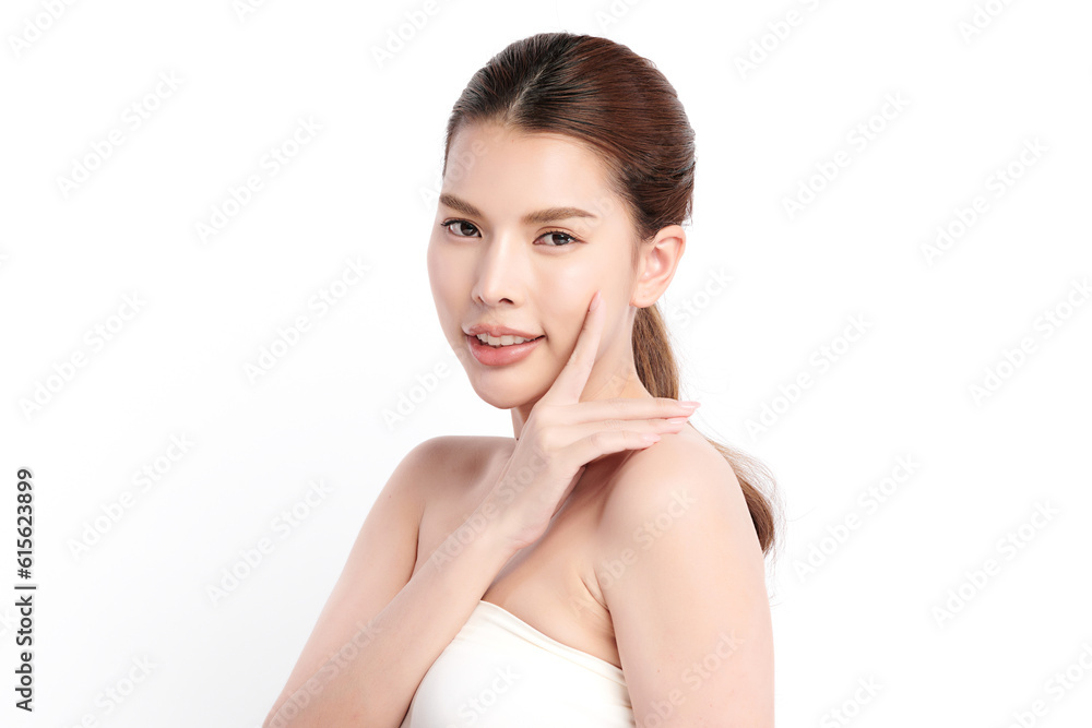 Beautiful young asian woman with clean fresh skin on white background, Face care, Facial treatment, Cosmetology, beauty and spa, Asian women portrait. Beautiful young asian woman with clean fresh skin on white background, Face care, Facial treatment, Cosmetology, beauty and spa, Asian women portrait.