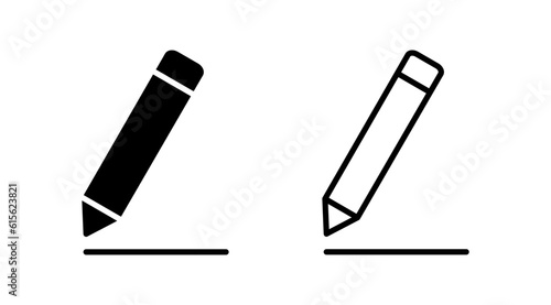 Edit icon vector. edit document sign and symbol. pencil