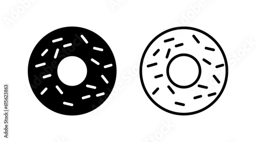 Donut icon vector. doughnut icon. donut logo