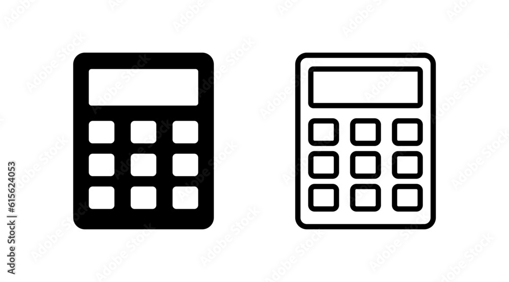 Calculator icon vector. math icon. finances sign Calculator icon vector. math icon. finances sign