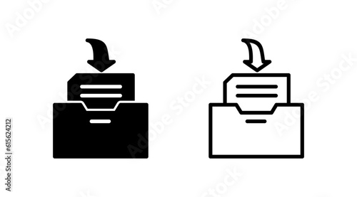 Archive icon vector. archive storage icon vector. folders icon.