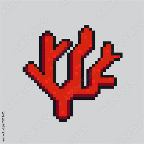Pixel art illustration coral. Pixelated coral. Sea algae coral icon pixelated
for the pixel art game and icon for website and video game. old school retro.