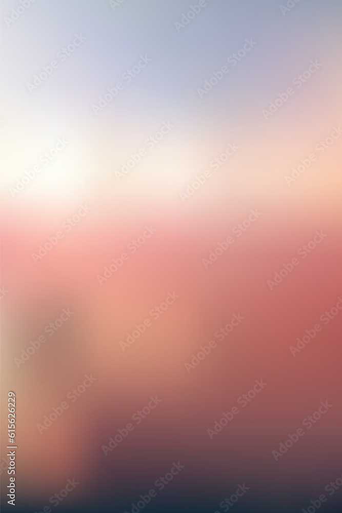 Colorful Sunset Gradient Vector Background,Simple form and blend of color space as contemporary background graphic backdrop