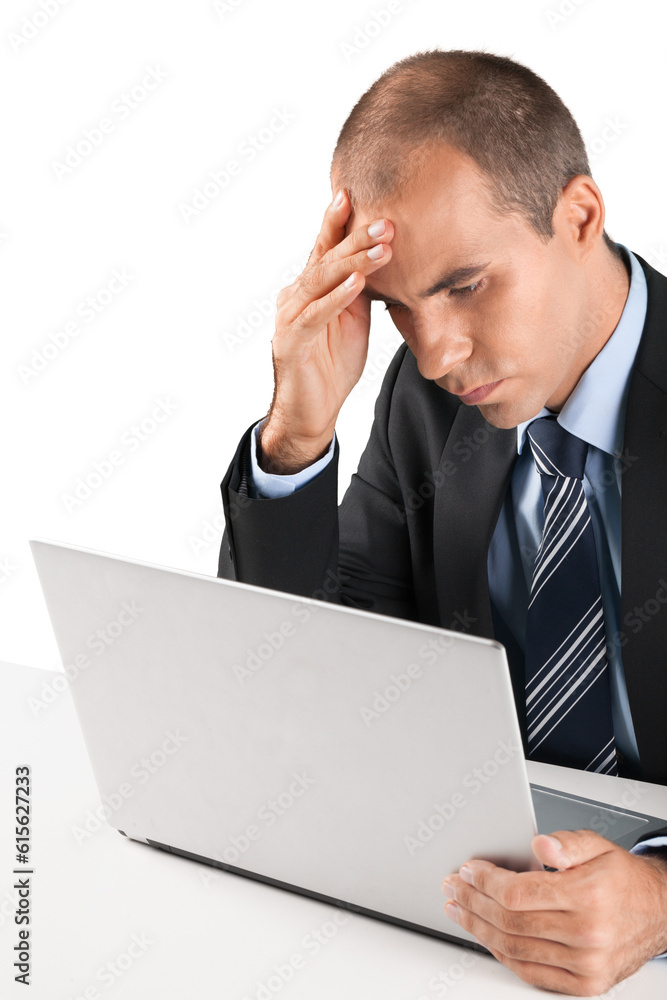 Portrait of a Worried Businessman Portrait of a Worried Businessman
