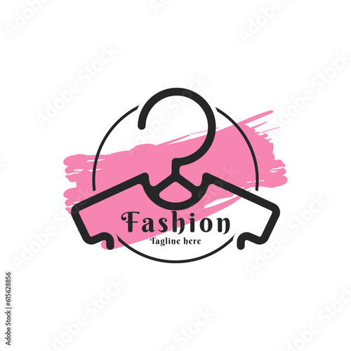 Fashion logo design concept with hanger