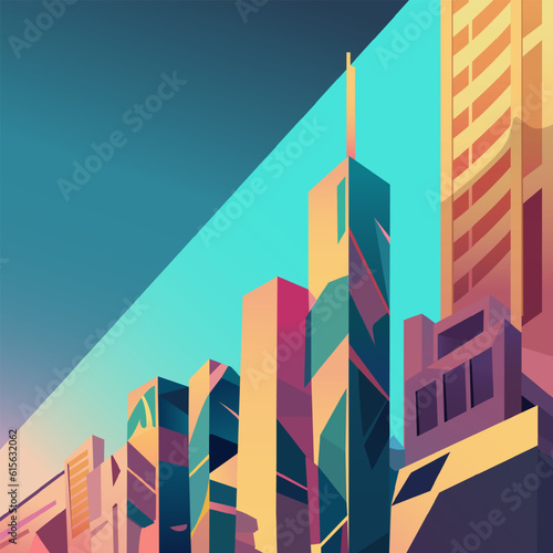 A lowpoly abstract city background