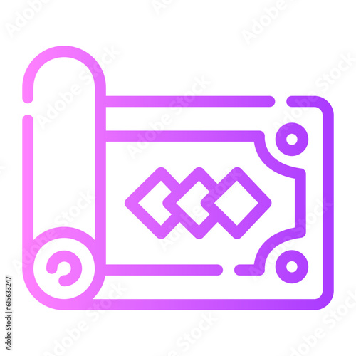 floor mat Line Gradient Icon